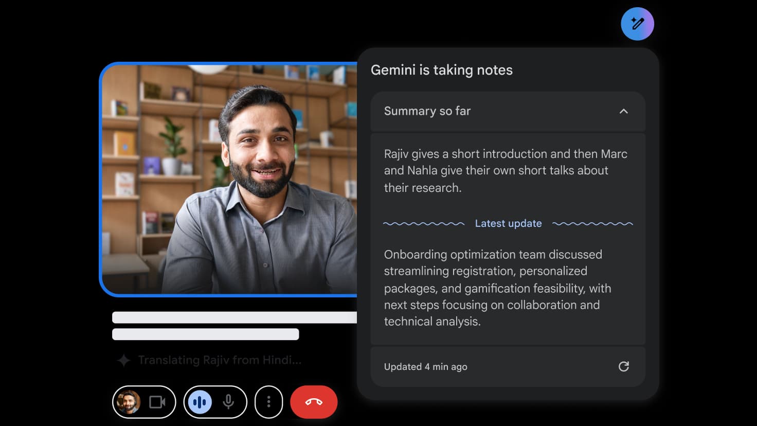 Gemini Meet Interface
